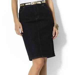 Lauren Black Jean Skirt size 2